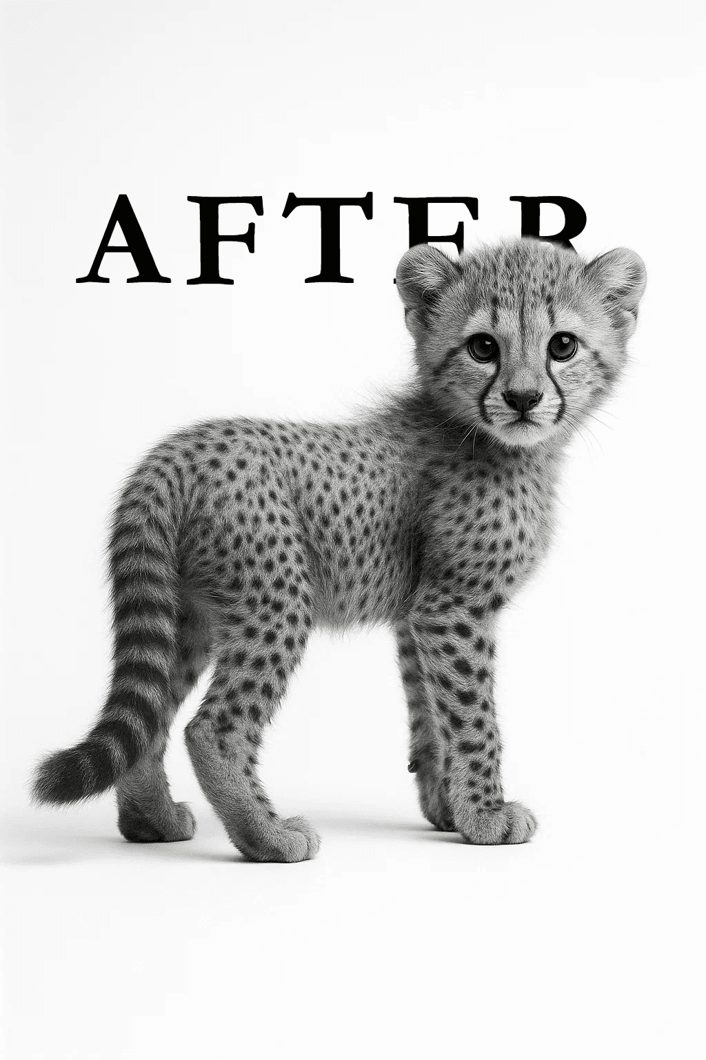 After - Text behind image effect